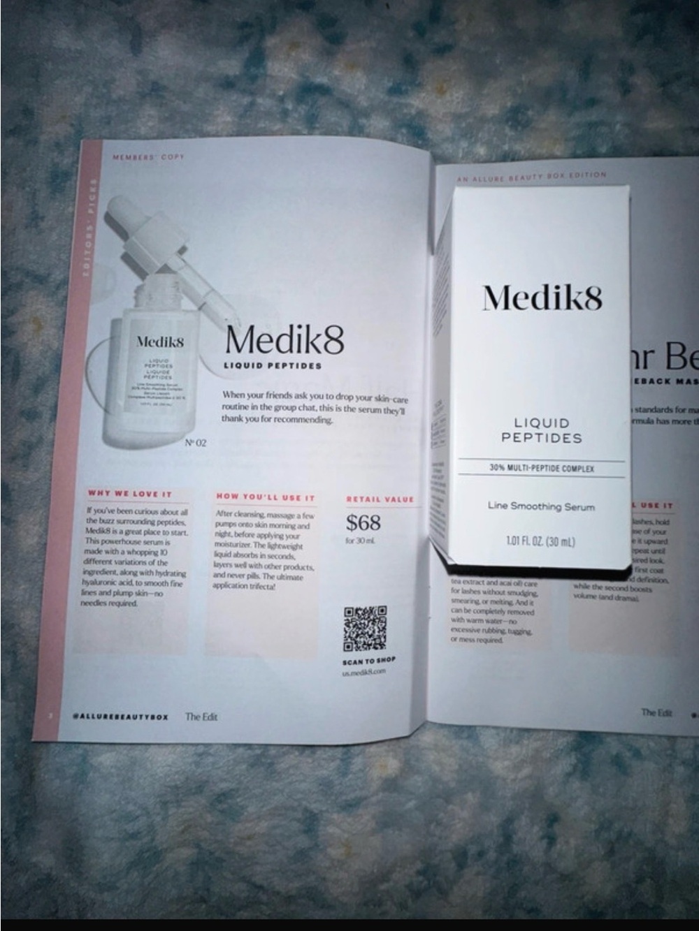 Medik8 Liquid Peptides Line Smoothing Hydrating Serum BNIB Retail $68